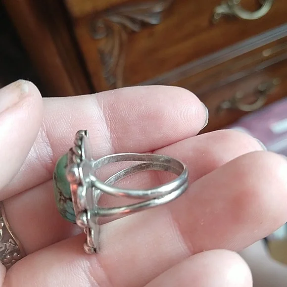 Native American sterling silver 925 turquoise ring vintage - Picture 9 of 13